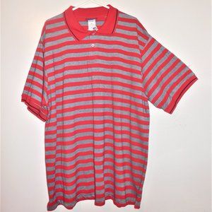 NWT Puritan 2X Red Gray Polo Shirt Mens H435